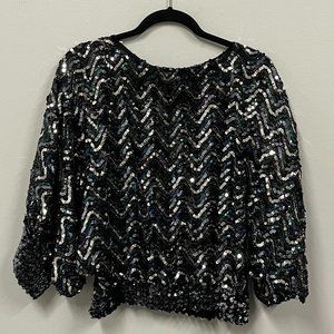 Sequin Crew Neck Sweater